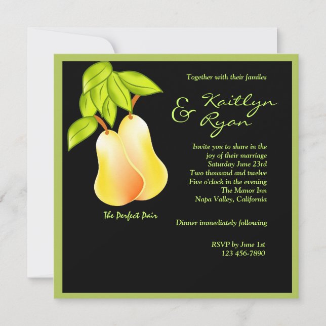 Perfect Pair Fall Wedding Invitation (Front)