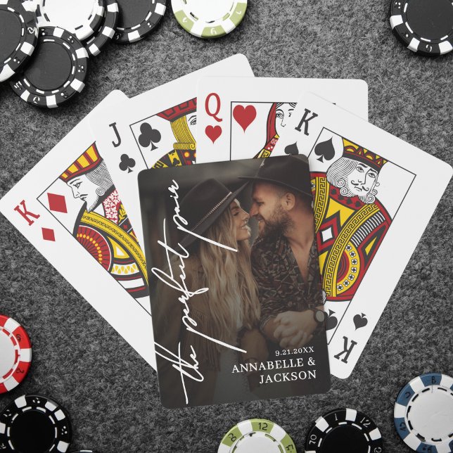 Perfect Pair Photo Wedding Favour Playing Cards (Perfect Pair Photo Wedding Favor Poker Cards )