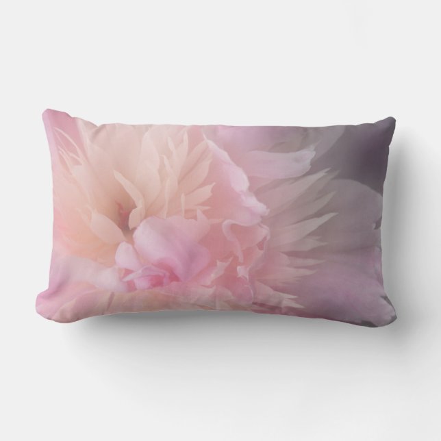 Perfect Pale Pink Peony Pillow (Front)