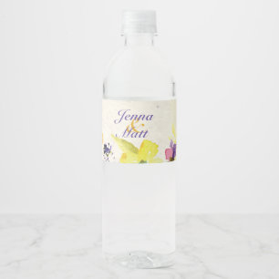 Perfect Pansies, Floral Water Bottle Label