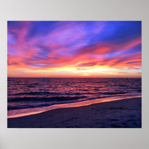 Perfect Paradise Beach Sunset Poster
