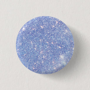 Perfect Paradise Sky Blue Sparkle Glitter 3 Cm Round Badge