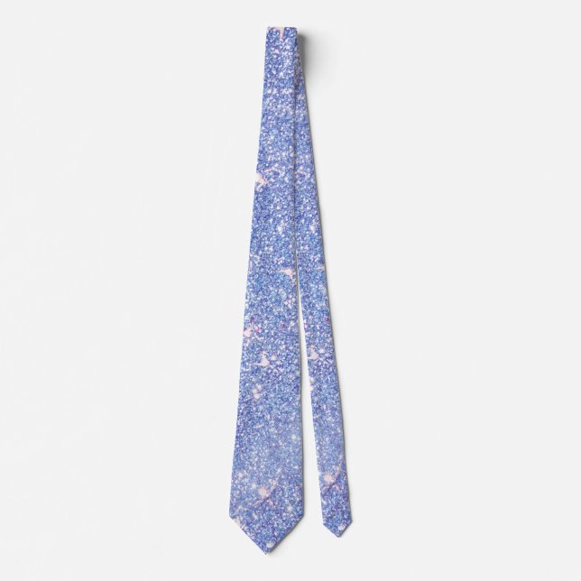Perfect Paradise Sky Blue Sparkle Glitter Tie (Front)