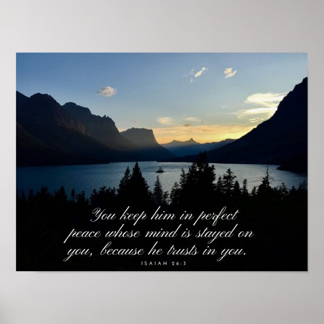 Perfect Peace Isaiah 26:3 Poster (Front)