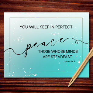 Perfect Peace Isaiah 26 3 Scripture Faith Postcard