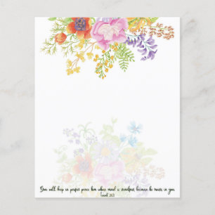 Perfect peace watercolor floral background
