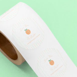 Perfect Peach Bridal Shower Classic Round Sticker