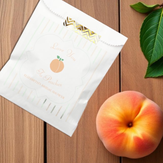 Perfect Peach Bridal Shower Favour Bag (Creator Uploaded)
