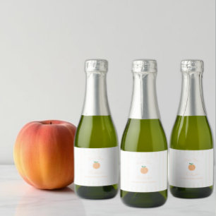 Perfect Peach Bridal Shower Sparkling Wine Label