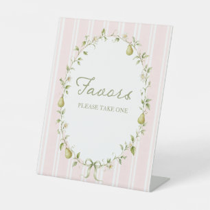 Perfect Pear Bridal Shower Favour Pedestal Sign