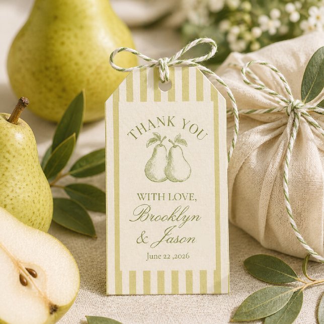 Perfect Pear Bridal Shower Favour Tag (Creator Uploaded)