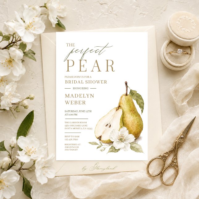 Perfect Pear Bridal Shower Invitation (Creator Uploaded)