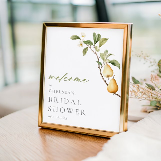 Perfect Pear Bridal Shower Welcome Poster (Creator Uploaded)