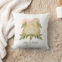 Perfect Pear Twin Pillow with Custom Names