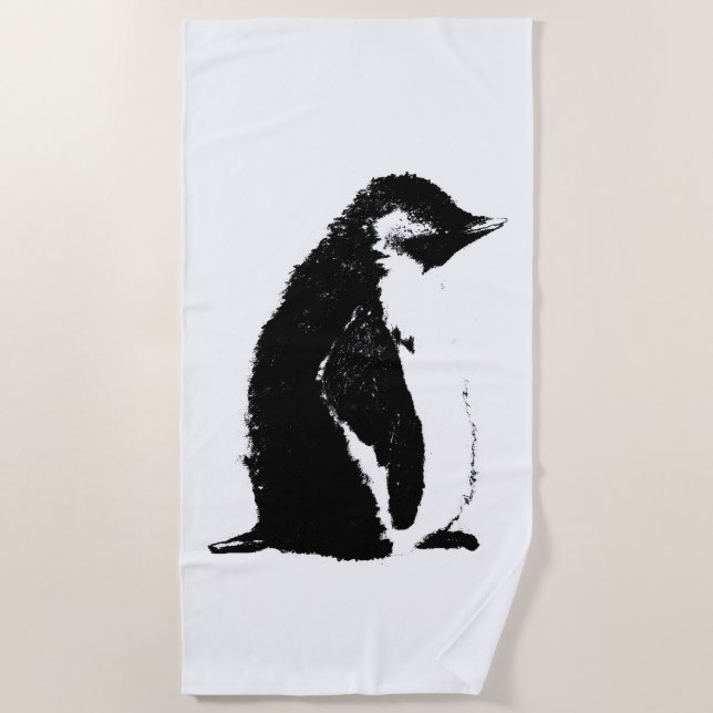 Perfect Penguin Beach Towel (Front)