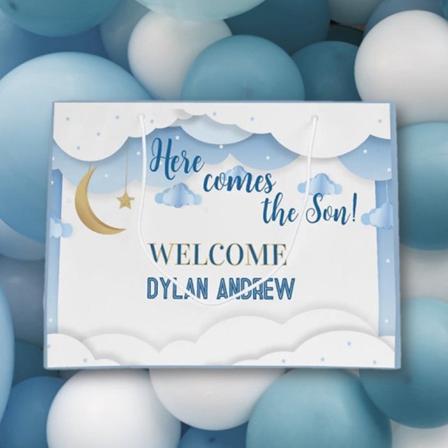 Perfect Personalised baby boy Large Gift Bag (Creator Uploaded)