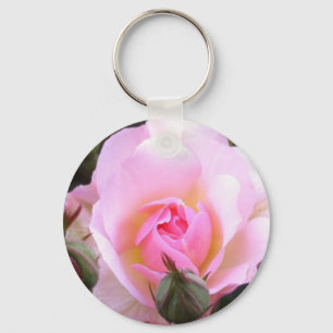 Perfect pink English Rose Key Ring