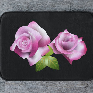Perfect Pink Rose Bath Mat