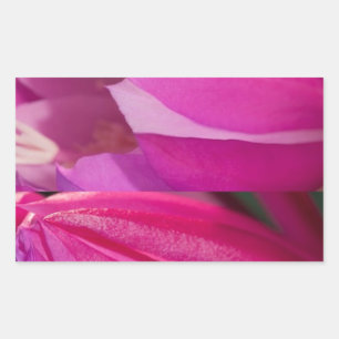 Perfect Pink Seduction: Romantic Flower Hearts Rectangular Sticker
