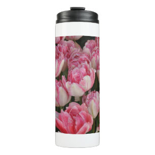 Perfect pink tulips thermal tumbler