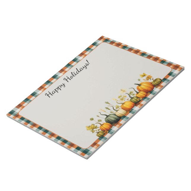 Perfect Pumpkin Party Halloween Thanksgiving Fall  Notepad (Angled)
