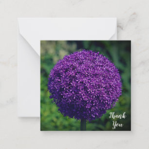 Perfect Purple Allium Flower Personal Thank You Card