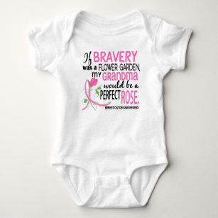 Perfect Rose 2 Grandma Breast Cancer Baby Bodysuit