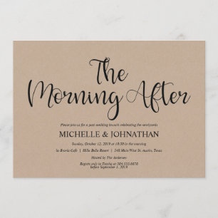 Perfect Rustic Kraft Post Wedding Brunch Invites