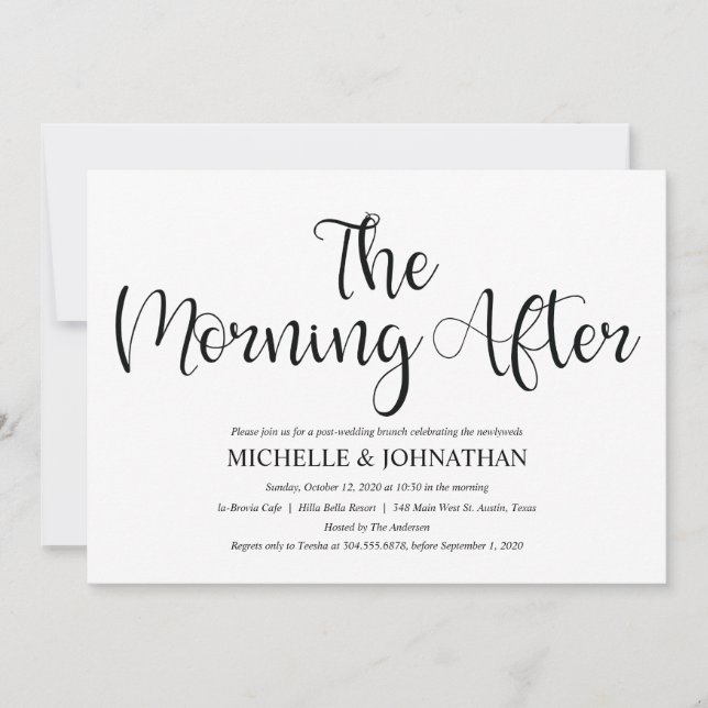 Perfect Rustic Post Wedding Brunch Invites (Front)