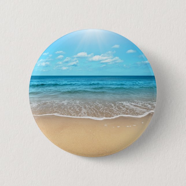 Perfect Sandy Beach 6 Cm Round Badge (Front)