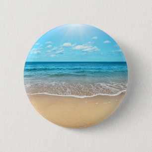 Perfect Sandy Beach 6 Cm Round Badge