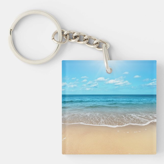 Perfect Sandy Beach Key Ring (Front)
