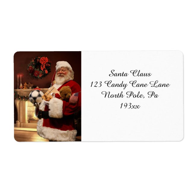 Perfect Santa Claus Address Mailing Label (Front)