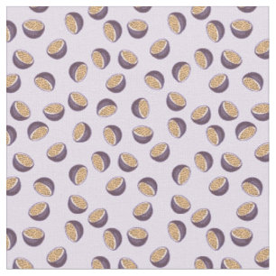 Perfect seamless passion fruits pattern purple fabric