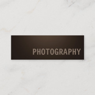 Perfect Slim Sepia Brown Photographer Artist Mini Business Card