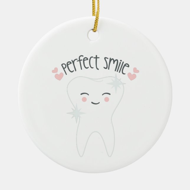 Perfect Smile Ceramic Ornament (Front)