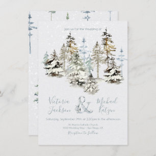 Perfect Snow Forest Wedding invitations