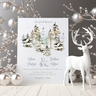 Perfect Snow Forest Wedding invitations