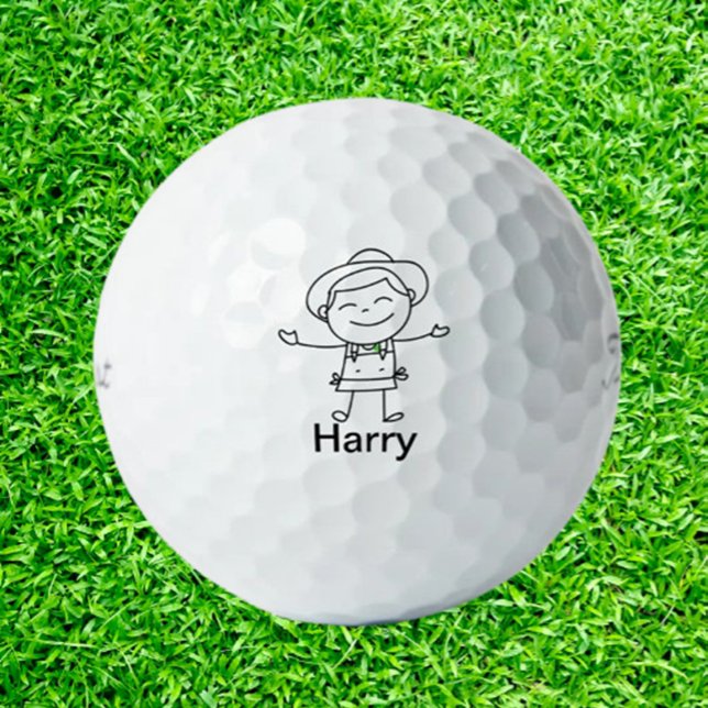Perfect son Doodle stick people Golf Balls (Perfect for upcoming birthdays and ready to elevate their next outing!)
