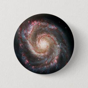 Perfect Spiral Galaxy Eliptical Galaxy Print Space 6 Cm Round Badge