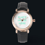 Perfect Square Black Leather Watch<br><div class="desc">Perfect Square Black Leather Watch</div>