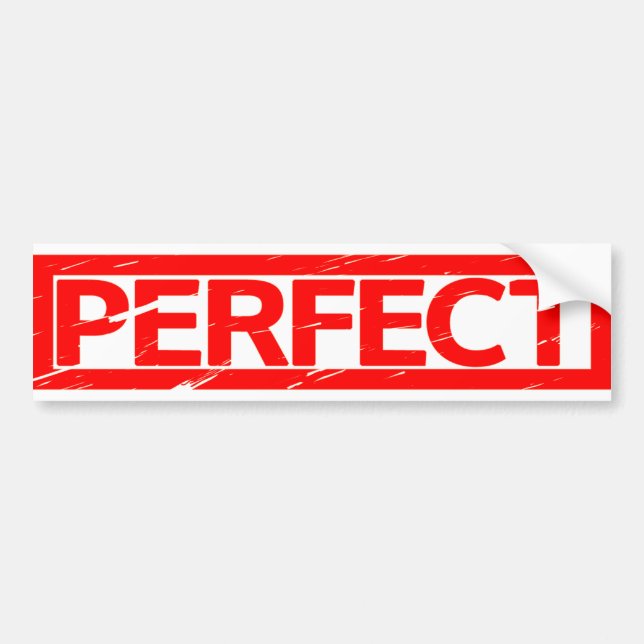 Perfect Stamp Bumper Sticker (Front)