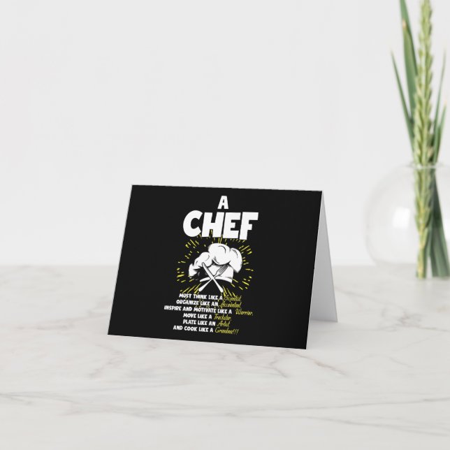 Perfect Statement Chef For Any Cooking Connoisseur Card (Front)
