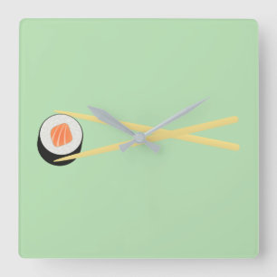 Perfect Sushi I Square Wall Clock