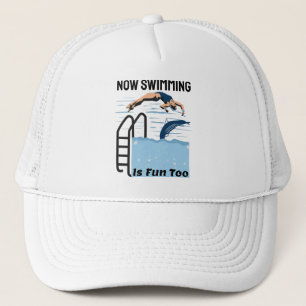 Perfect Swimmer Design - Now Swimming is Fun Too Trucker Hat