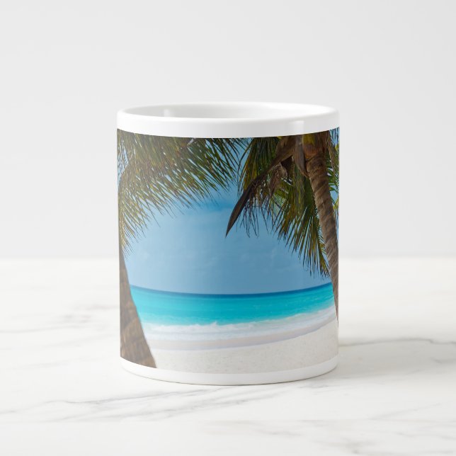Perfect Tropical Paradise Beach Large Coffee Mug (Front)
