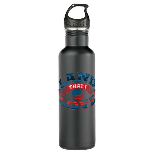 Perfect USA Lover Design America Flag 710 Ml Water Bottle (Front)