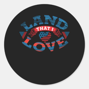 Perfect USA Lover Design America Flag Classic Round Sticker