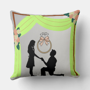 Perfect wedding gift pillow, Romantic pillow.  Cushion