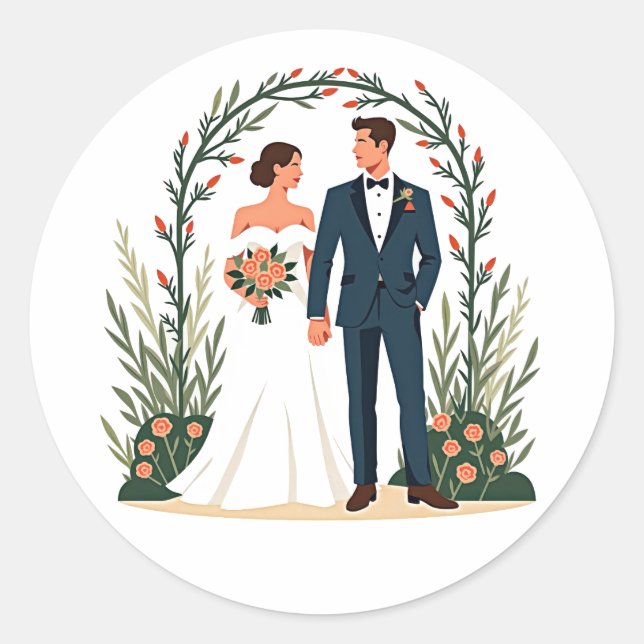 Perfect Wedding Moments Sticker (Front)